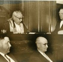 Judge Carscallen, John Hair, Eslie Dodge, and One Unnamed Man